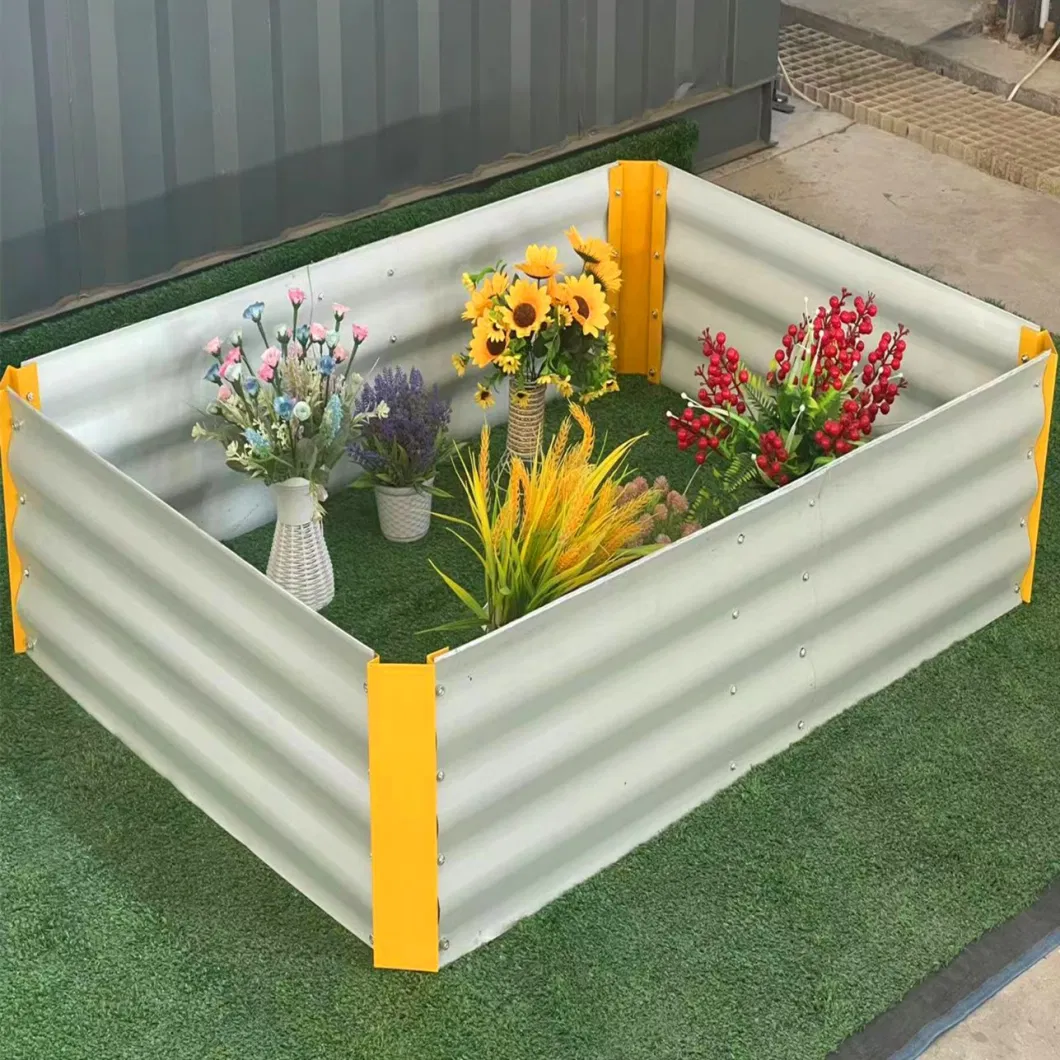 4X2X1FT out Door Garden Flower Planter Vegetable Galvanized Steel Metal Raised Garden Bed