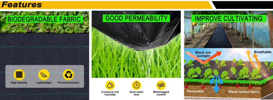 Polypropylene Woven Geotextile Landscape Fabric for Garden Weed Control