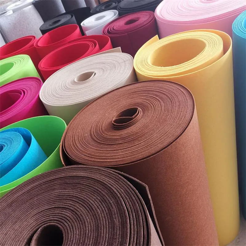 Wholesale Stock Fabric High Quality 1mm/2mm/3mm Polyester Needle Punched Non Woven Felt Non Woven Tennis Ball Felt Fabric