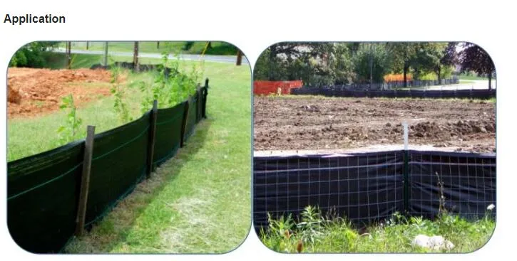 Black Woven Silt Fence Heavy Duty Geotextile Fabric Wire Backed Silt Fence PP Woven Backed Fabric