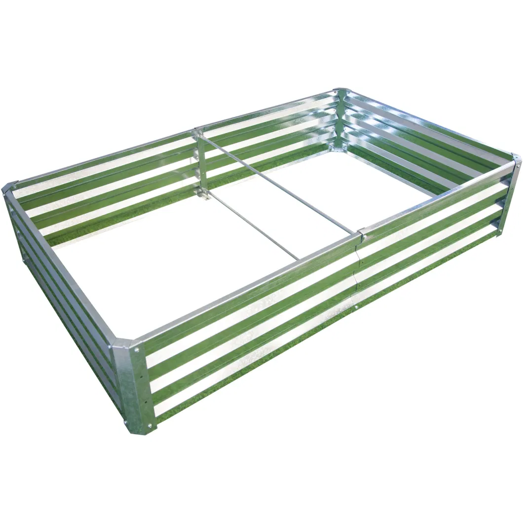 4X2X1FT out Door Garden Flower Planter Vegetable Galvanized Steel Metal Raised Garden Bed